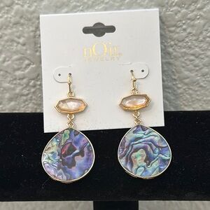 nOir Jewelry Blue and Purple Iridescent Earrings